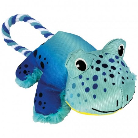 peluche pour chien cozie tuggz frog kong de profil