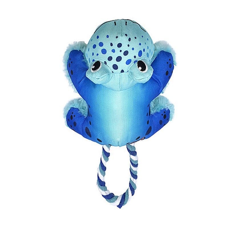 peluche pour chien cozie tuggz frog kong de face