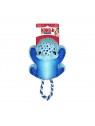peluche pour chien cozie tuggz frog kong avec étiquette
