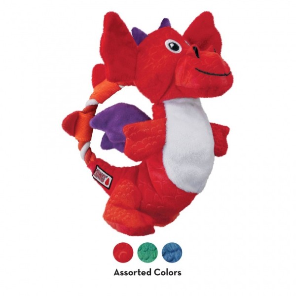 peluche pour chien dragon knots kong rouge