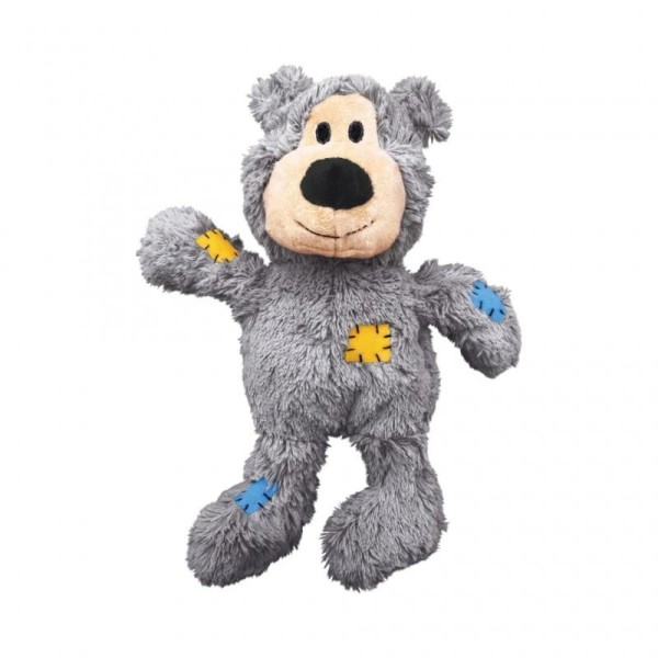 peluche pour chien wild ours knots kong grise