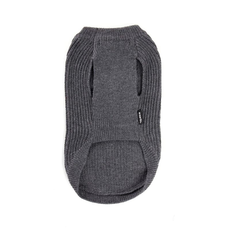 Pull pour chien gris coeur martin sellier de face