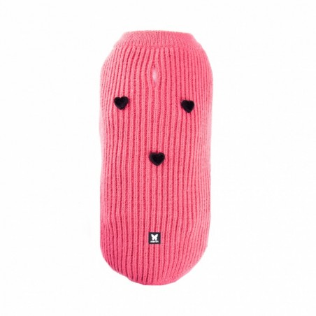 pull pour chien rose coeur martin sellier de dos