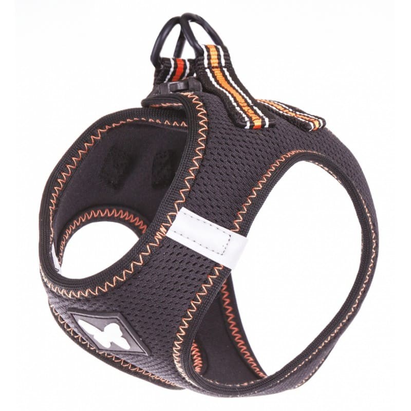harnais pour chien trio noir orange mesh MARTIN SELLIER