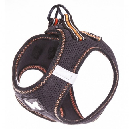 harnais pour chien trio noir orange mesh MARTIN SELLIER