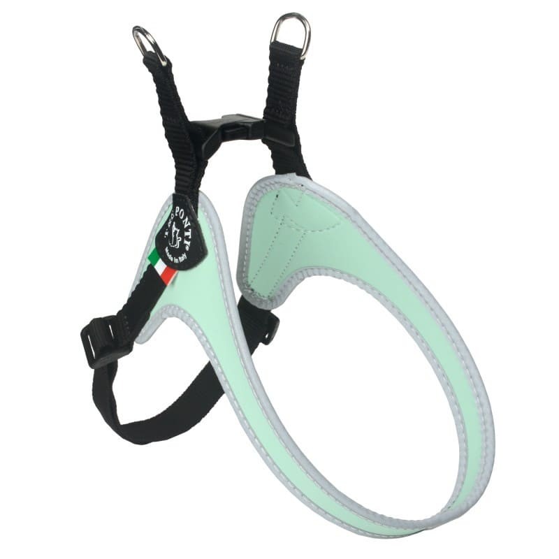 harnais pour chien menthe réglable réfléchissant pastel tre ponti