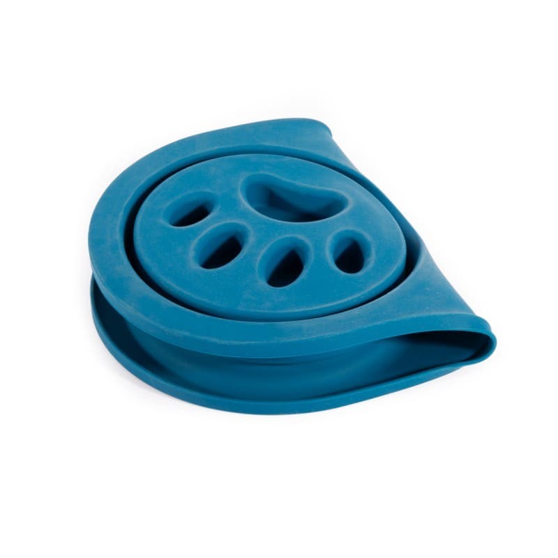 Gamelle pour chien anti glouton bleue MARTIN SELLIER facile à ranger