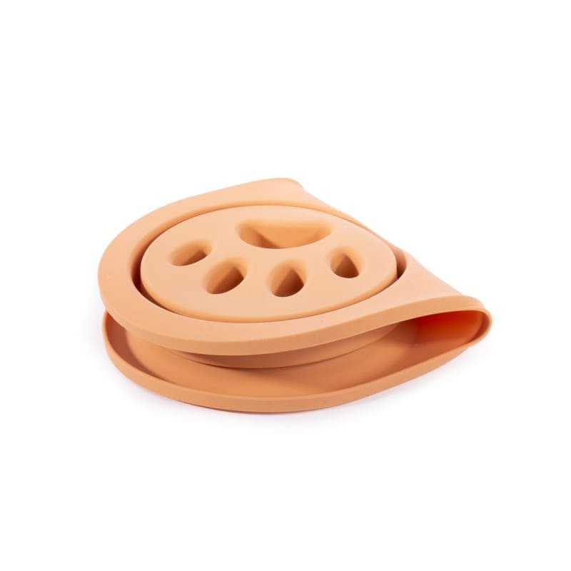 Gamelle pour chien anti glouton orange MARTIN SELLIER facile à ranger