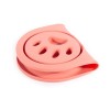 Gamelle pour chien anti glouton rose en silicone et inox MARTIN SELLIER facile à ranger