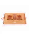 Gamelle pour chien double pliable en silicone orange MARTIN SELLIER