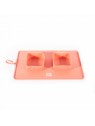 Gamelle pour chien double pliable en silicone rose MARTIN SELLIER