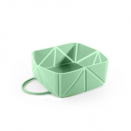 Gamelle pour chien pliable en silicone verte MARTIN SELLIER