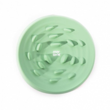 Gamelle pour chien anti glouton en silicone verte MARTIN SELLIER