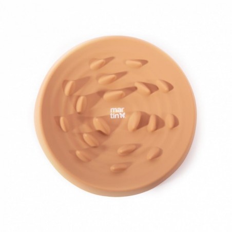 Gamelle pour chien anti-glouton en slicone orange MARTIN SELLIER