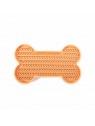 Tapis de léchage pour chien orange en silicone os MARTIN SELLIER