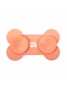 Tapis de léchage pour chien rose en silicone os MARTIN SELLIER avec ventouses à l'arrière