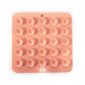 Tapis de léchage pour chien rose en silicone trio MARTIN SELLIER avec ventouses à l'arrière