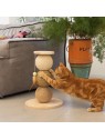 chat qui joue avec le griffoir pour chat globes elio designed by lotte