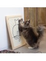 chat qui fait ses griffes sur le Griffoir pour chat tableau sammy designed by lotte