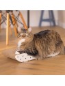 chat qui joue avec le griffoir pour chat boîte à jeu beeztees