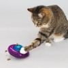 chat qui joue avec le jouet pour chat infused cat gyro kong, qui distribue des friandises