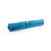 gamelle pour chat double pliable silicone bleue martin sellier pliée