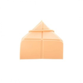 gamelle pour chat pliable silicone orange  martin sellier pliée