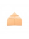 gamelle pour chat pliable silicone orange  martin sellier pliée