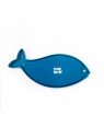tapis de lechage pour chat bleu en silicone poisson martin sellier de dos
