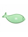 tapis de lechage pour chat vert en silicone poisson martin sellier de dos
