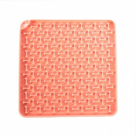 Tapis de léchage chat rose silicone carré MARTIN SELLIER