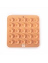 tapis de léchage pour chat orange silicone trio martin sellier de dos avec des ventouses