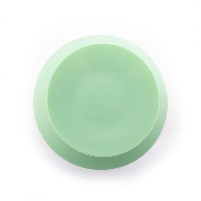 gamelle de léchage pour chat verte en silicone martin sellier avec ventouse à l'arrière