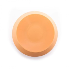 gamelle de léchage pour chat orange silicone martin sellier avec ventouse à l'arrière