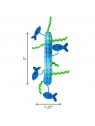 dimensions du Jouet pour chat kickeroo stickaroo kong