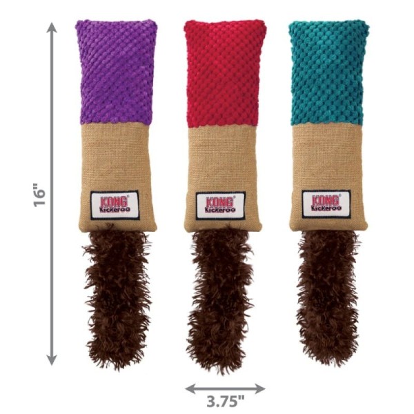 dimensions du jouet pour chat kickeroo cuddler kong