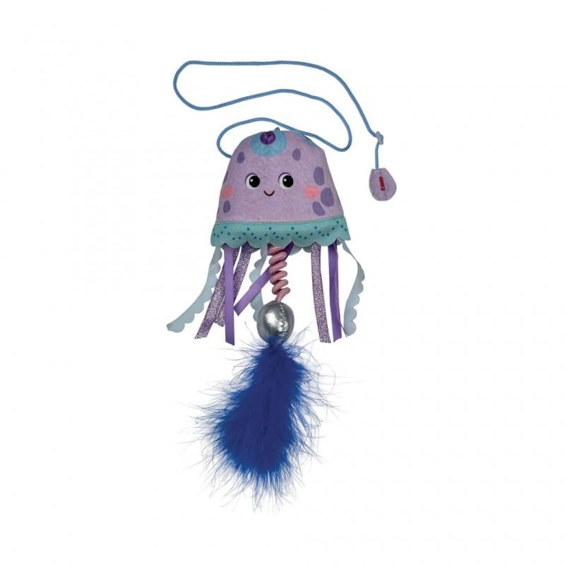 jouet pour chat teaser jellyfish kong violet