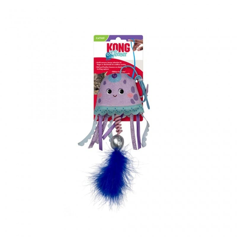 jouet pour chat teaser jellyfish kong violet avec emballage