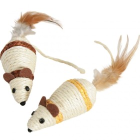 jouet pour chat en sisal souris Zolux coloris selon arrivage
