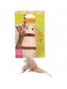 jouet pour chat en sisal souris Zolux avec emballage coloris marron