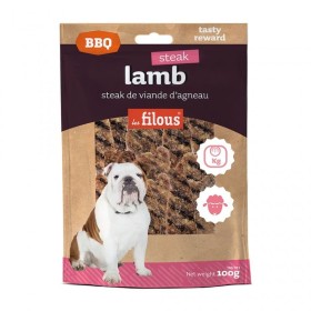 Friandises pour chien steack d'agneau Les Filous dans leur emabllage