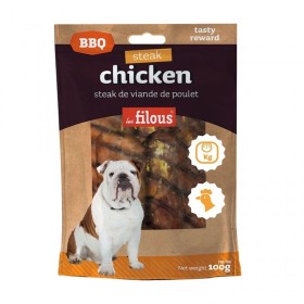 Friandises pour chien Steack de poulet Les Filous avec emballage