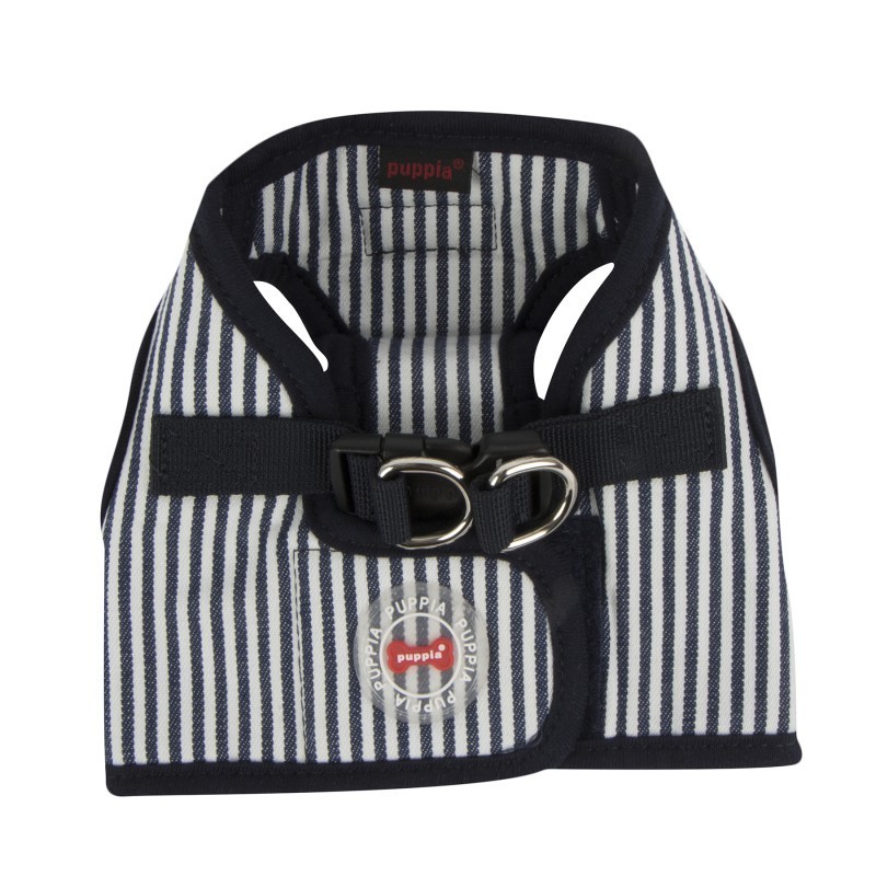 harnais veste pour chien bobby rayé puppia de dos