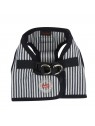harnais veste pour chien bobby rayé puppia de dos