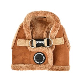 Harnais Veste pour chien beige TERRY Puppia de dos