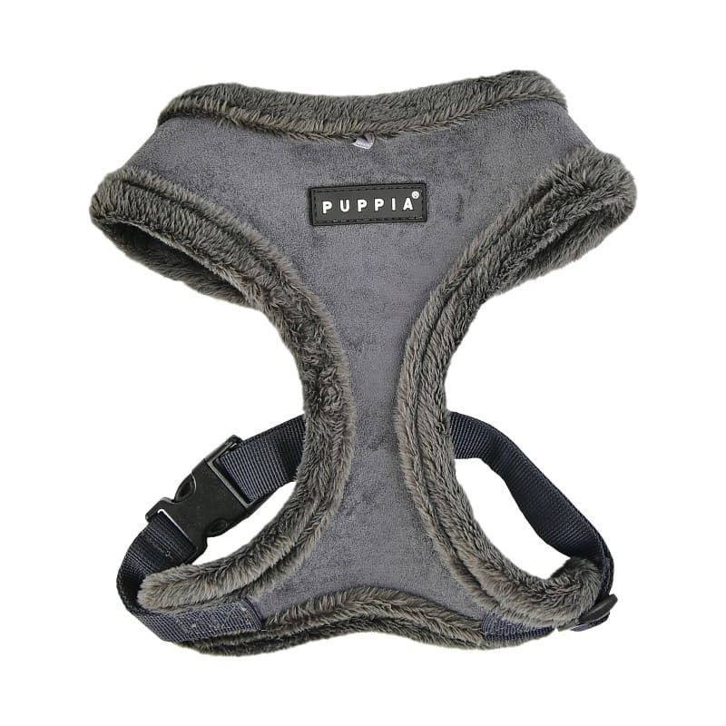 harnais pour chien gris terry puppia de face