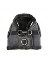 Harnais Veste pour chien gris TERRY Puppia de dos