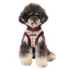 chien de face avec le Harnais Veste pour chien rouge KENT Puppia