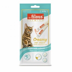 friandises crémeuses pour chat thon et saumon Les Filous dans leur emballage