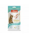 friandises crémeuses pour chat thon et saumon Les Filous dans leur emballage